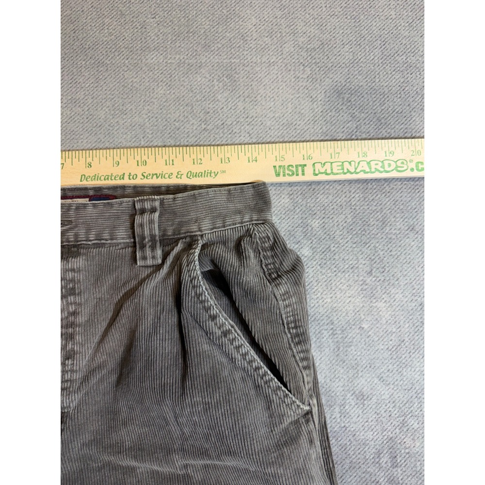 Arizona Jean Co Mens Gray Corduroy Cargo Pants Loose Fit 30x32 Workwear Utility - Picture 4 of 7